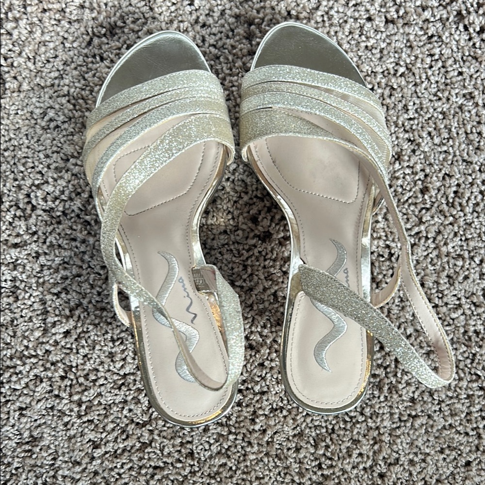 Nina Sparkling Gold Strappy Sandals